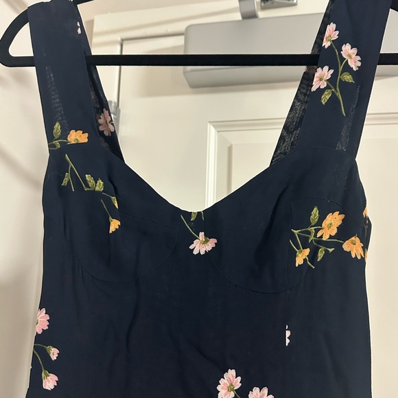 Reformation Navy Floral Dreas - Picture 2 of 3